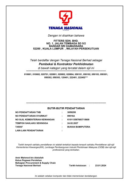fitters-tenaga-nasional-berhad